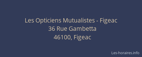 Les Opticiens Mutualistes - Figeac