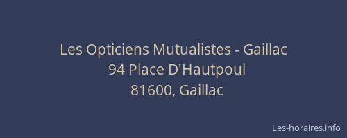 Les Opticiens Mutualistes - Gaillac