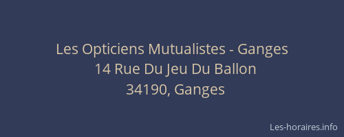 Les Opticiens Mutualistes - Ganges