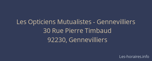 Les Opticiens Mutualistes - Gennevilliers
