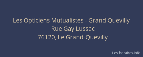 Les Opticiens Mutualistes - Grand Quevilly