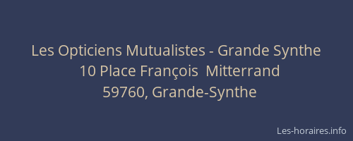 Les Opticiens Mutualistes - Grande Synthe