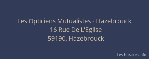 Les Opticiens Mutualistes - Hazebrouck