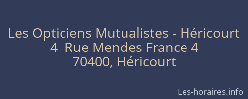 Les Opticiens Mutualistes - Héricourt