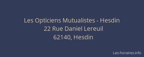 Les Opticiens Mutualistes - Hesdin