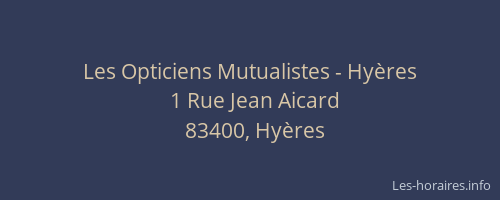 Les Opticiens Mutualistes - Hyères