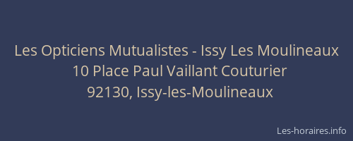 Les Opticiens Mutualistes - Issy Les Moulineaux