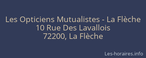 Les Opticiens Mutualistes - La Flèche
