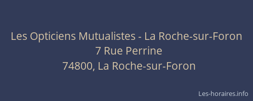 Les Opticiens Mutualistes - La Roche-sur-Foron