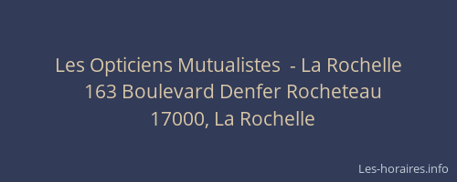 Les Opticiens Mutualistes  - La Rochelle