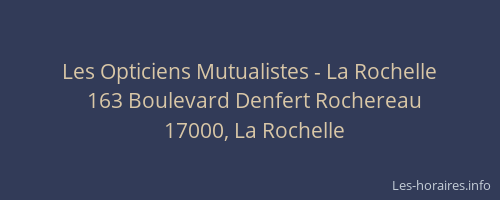 Les Opticiens Mutualistes - La Rochelle