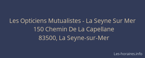 Les Opticiens Mutualistes - La Seyne Sur Mer