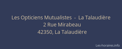 Les Opticiens Mutualistes  -  La Talaudière