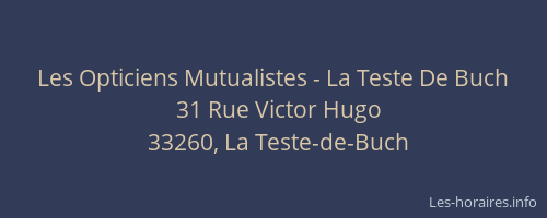 Les Opticiens Mutualistes - La Teste De Buch