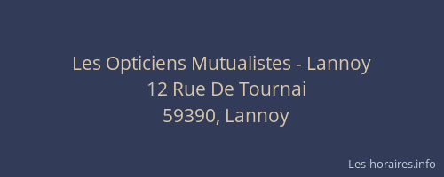 Les Opticiens Mutualistes - Lannoy
