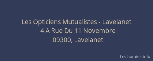 Les Opticiens Mutualistes - Lavelanet