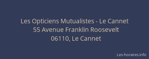 Les Opticiens Mutualistes - Le Cannet