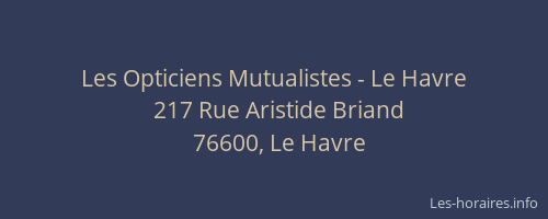 Les Opticiens Mutualistes - Le Havre