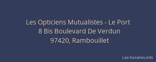 Les Opticiens Mutualistes - Le Port