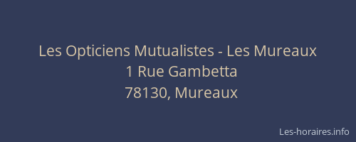 Les Opticiens Mutualistes - Les Mureaux
