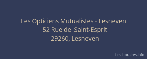 Les Opticiens Mutualistes - Lesneven