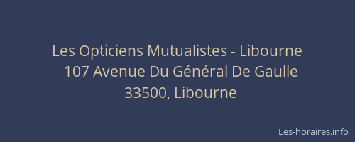 Les Opticiens Mutualistes - Libourne