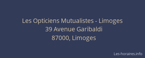 Les Opticiens Mutualistes - Limoges