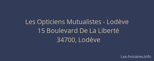 Les Opticiens Mutualistes - Lodève