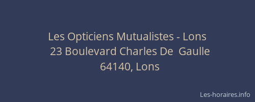 Les Opticiens Mutualistes - Lons