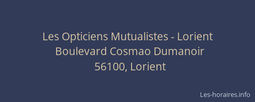 Les Opticiens Mutualistes - Lorient