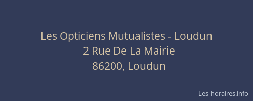 Les Opticiens Mutualistes - Loudun