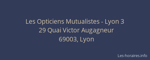 Les Opticiens Mutualistes - Lyon 3