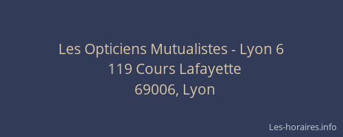 Les Opticiens Mutualistes - Lyon 6