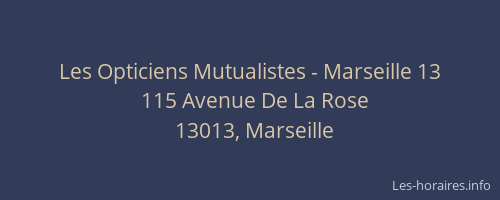 Les Opticiens Mutualistes - Marseille 13