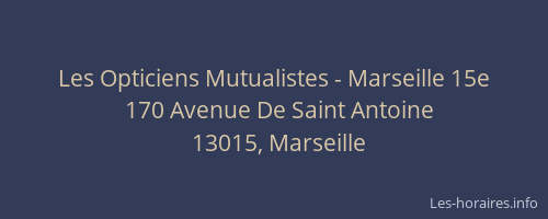 Les Opticiens Mutualistes - Marseille 15e