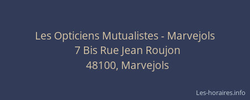 Les Opticiens Mutualistes - Marvejols