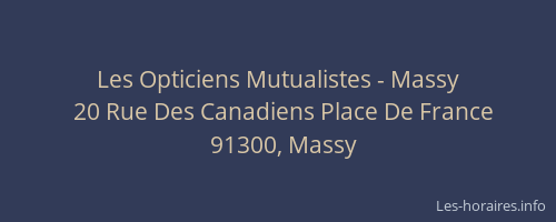 Les Opticiens Mutualistes - Massy
