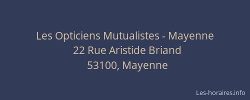 Les Opticiens Mutualistes - Mayenne