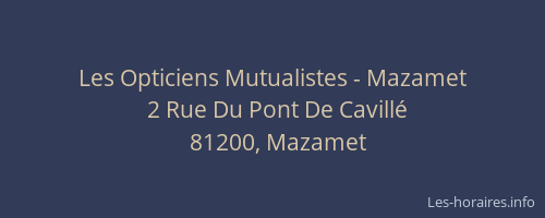 Les Opticiens Mutualistes - Mazamet