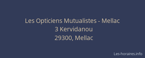 Les Opticiens Mutualistes - Mellac
