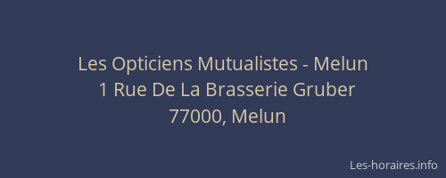 Les Opticiens Mutualistes - Melun