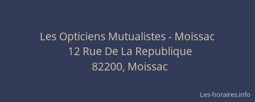 Les Opticiens Mutualistes - Moissac