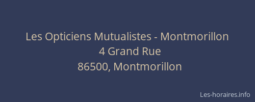 Les Opticiens Mutualistes - Montmorillon