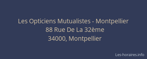 Les Opticiens Mutualistes - Montpellier