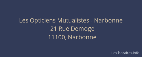 Les Opticiens Mutualistes - Narbonne