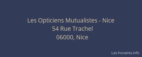 Les Opticiens Mutualistes - Nice