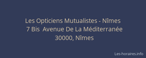 Les Opticiens Mutualistes - Nîmes