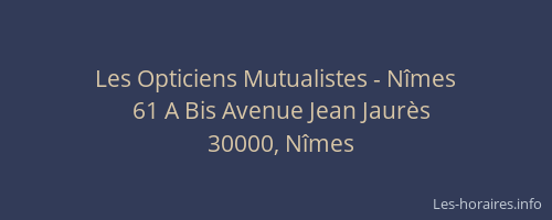 Les Opticiens Mutualistes - Nîmes