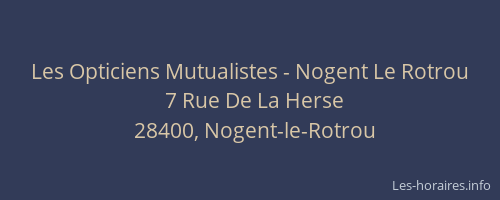 Les Opticiens Mutualistes - Nogent Le Rotrou