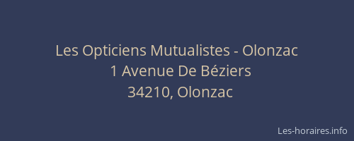 Les Opticiens Mutualistes - Olonzac